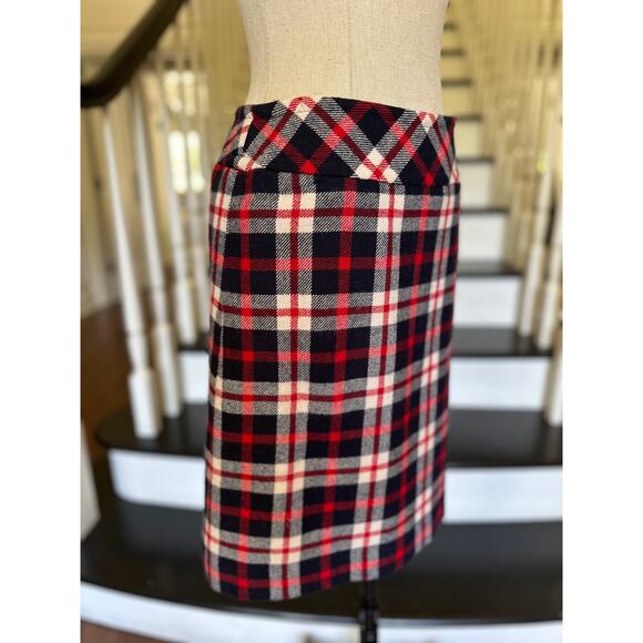 Talbots Plaid Pencil Skirt Fall Winter Preppy Career Church Academia Christmas - Picture 6 of 9